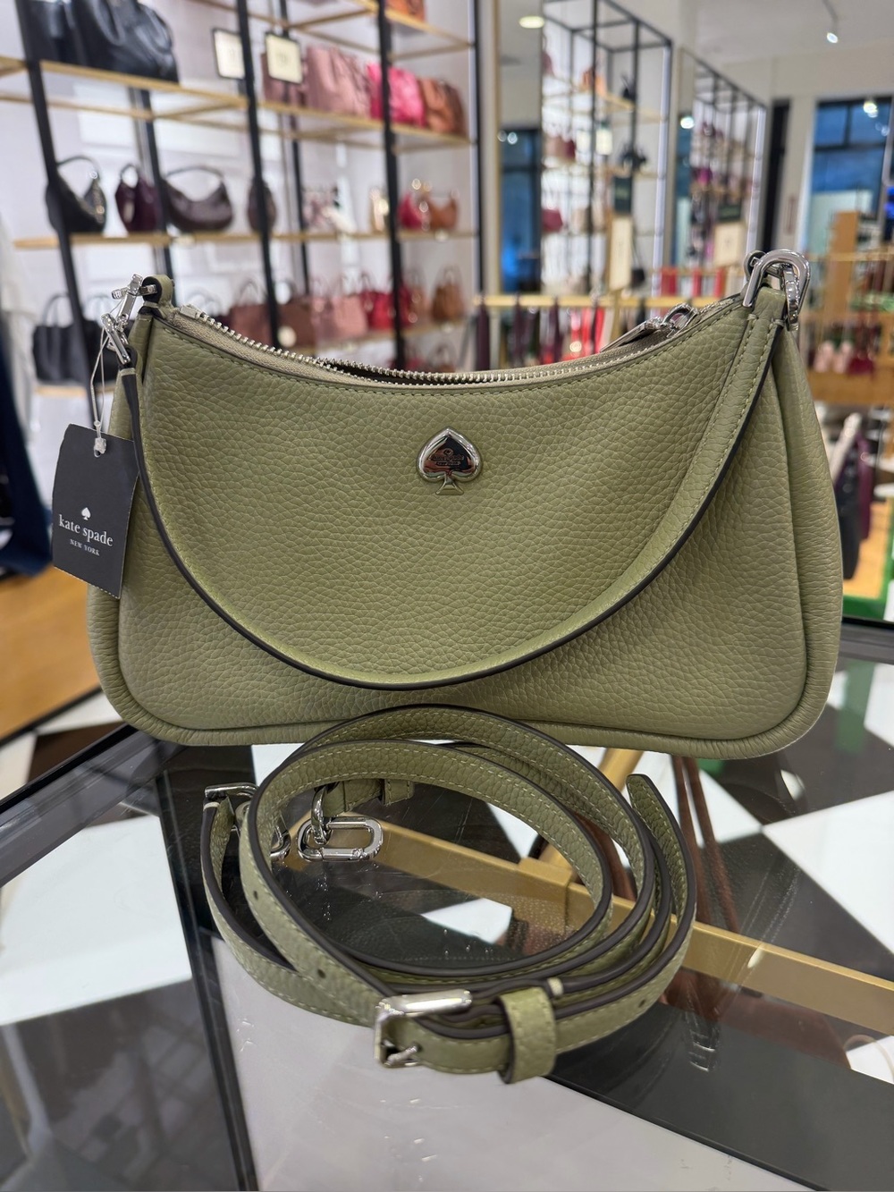 NWT Kate Spade KI904 Kayla Small Convertible Pebbled Leather Shoulder Bag